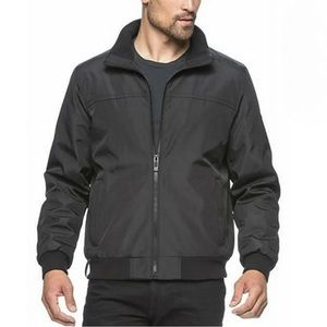 Andrew Marc Black Zip Up Bomber Jacket M